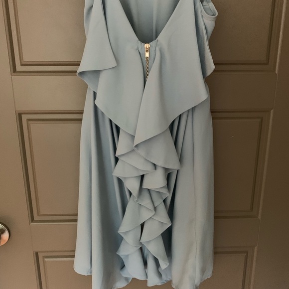 PRETTY IN BLIE RUFFLE DRESS - Picture 3 of 4